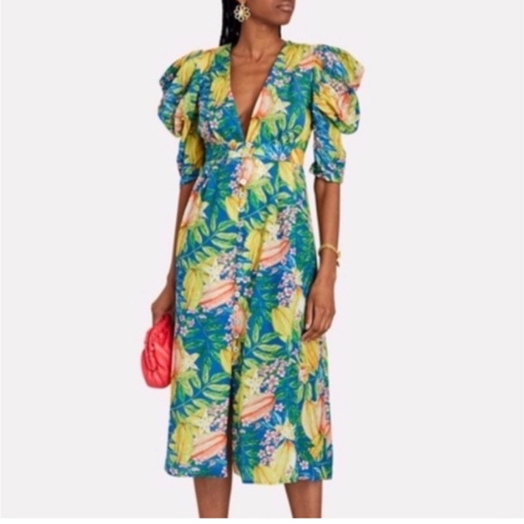 Floral Green Dress - Picture 4 of 4